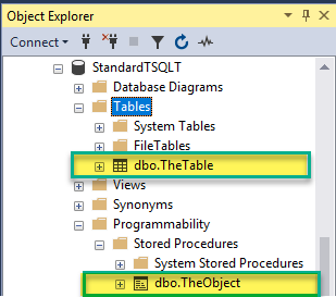 Setting up sample database named StandardTSQLT.