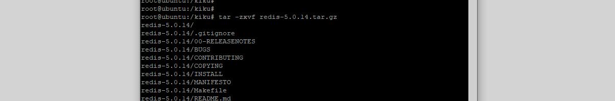 tar -zxvf redis-5.0.14.tar.gz