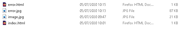 static website files