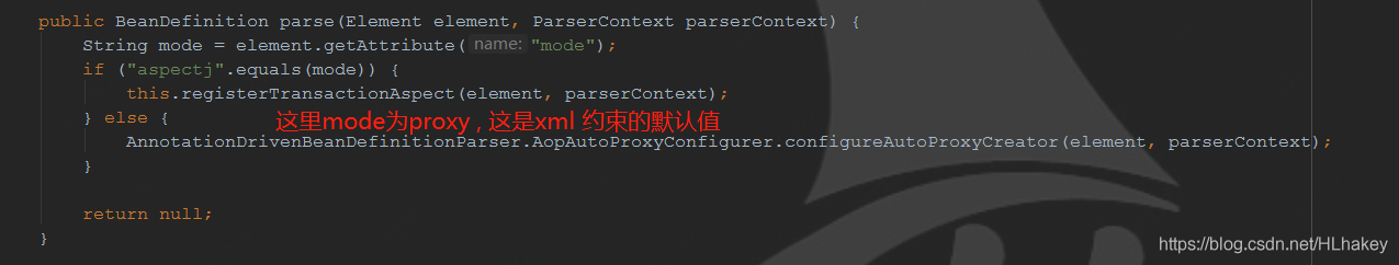 AnnotationDrivenBeanDefinitionParser.parse