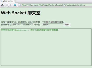 图 5. 聊天室客户端初始页面
