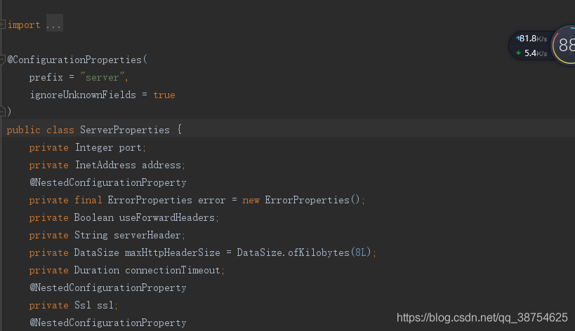 springboot2.X的serverproperties类