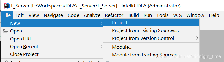 new project