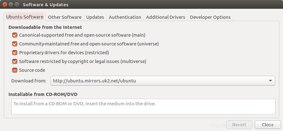 Ubuntu默认选项
