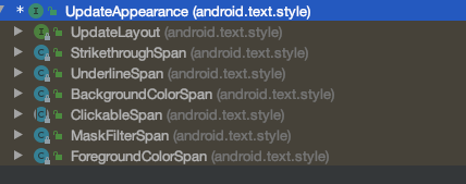 UpdateAppearance 的子类图