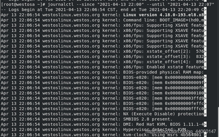 查询2021-4-13 22:00到 22:07的日志文件
