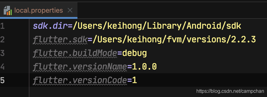 versionCode和versionName 在 local.properties统一定义