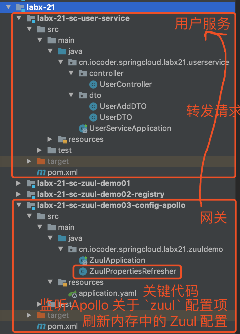`labx-21-sc-zuul-demo03-config-apollo` 项目 