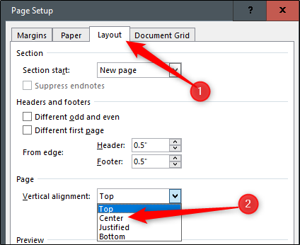 Center vertical alignment