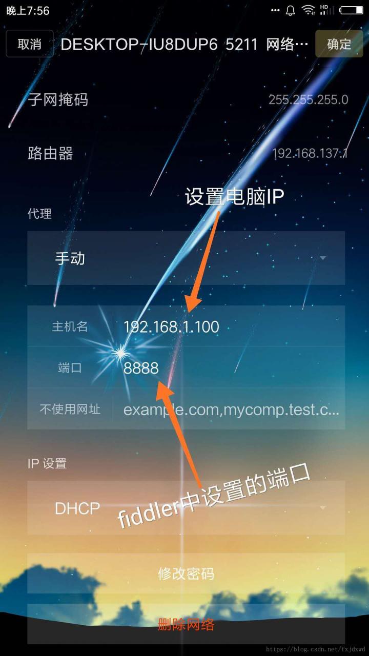 手动代理设置