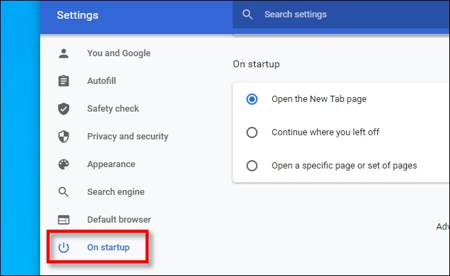 In Chrome settings, click In Chrome settings, click