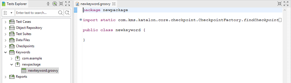 新关键字已创建