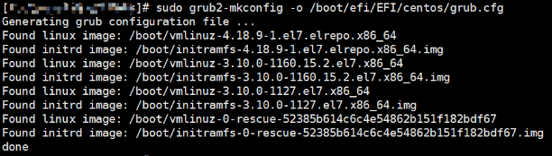生成新的配置grub