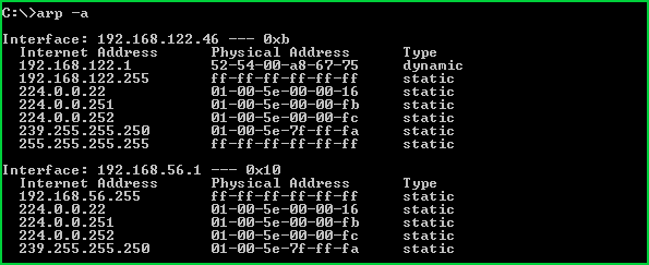 List and Display ARP Entries
