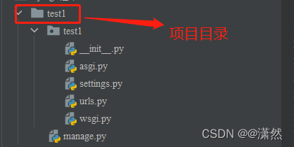 Django项目_test1项目目录结构
