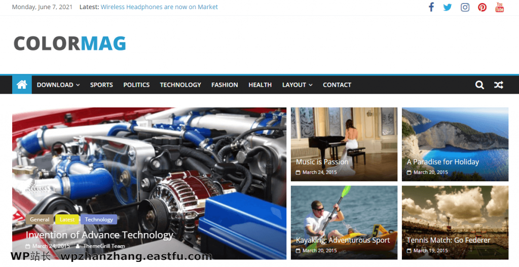 ColorMag 杂志主题