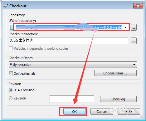 使用svn向指定文件夹下载数据