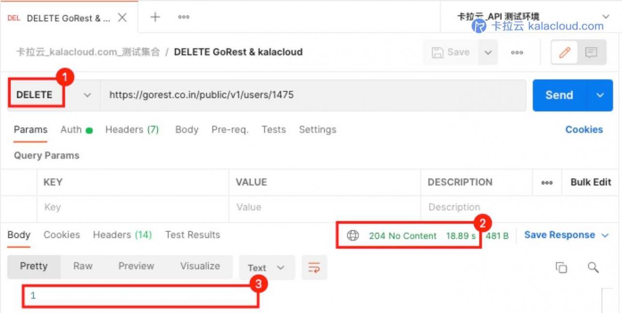用 Postman 中发送第一个 DELETE 删除请求