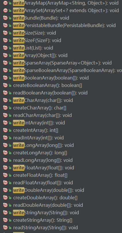 Parcel中的write方法