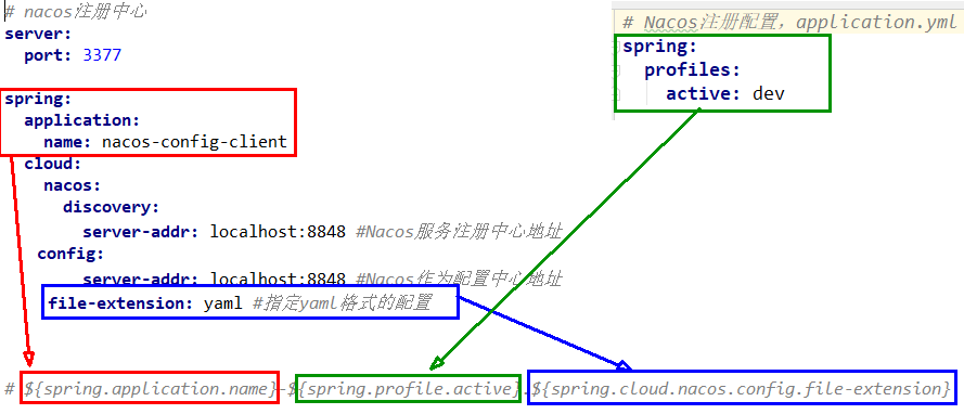 Nacos 配置管理 dataId 的构成