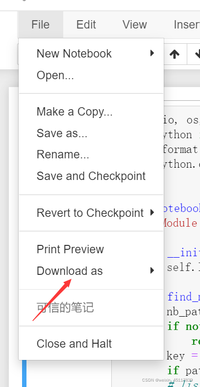 选择download成.py文件