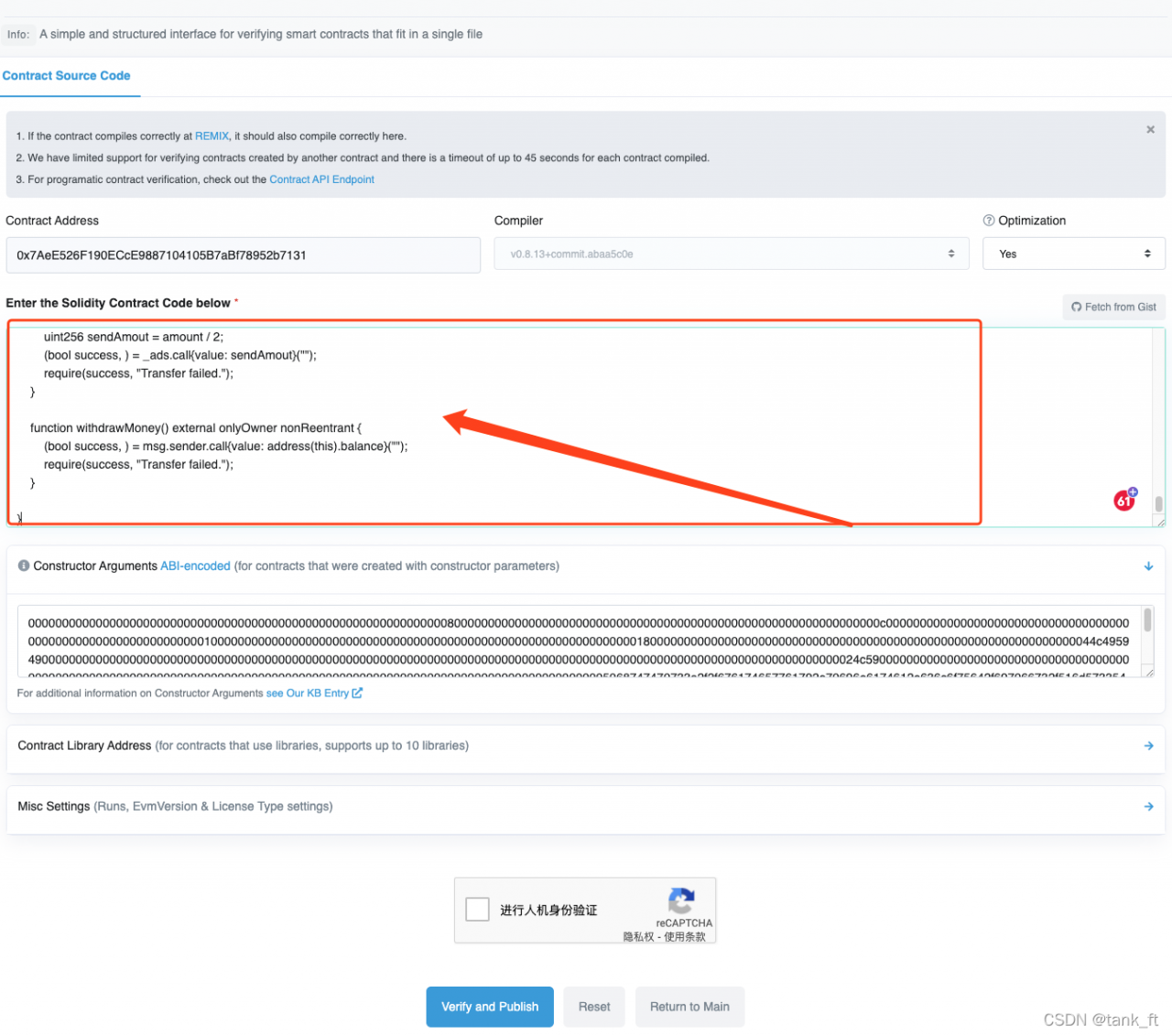 Etherscan Verify And Publish 