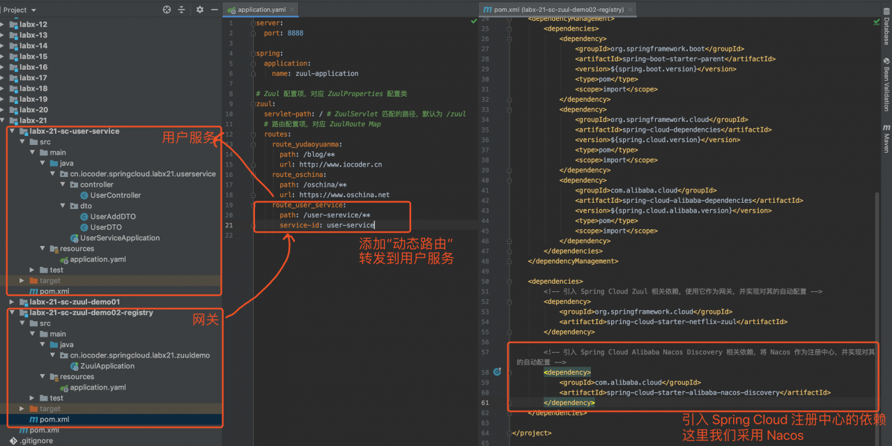 `labx-21-sc-zuul-demo02-registry` 项目 