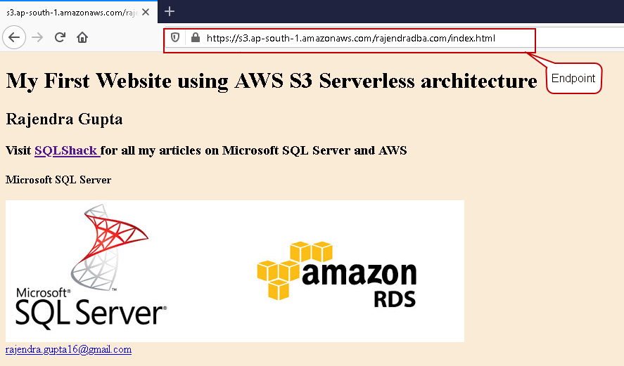 Endpoint URL