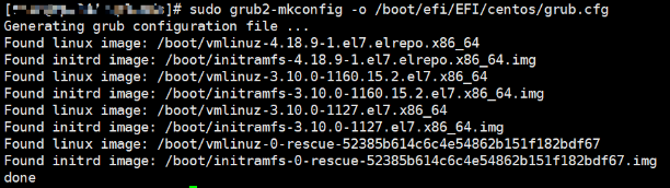 刷新配置文件grub