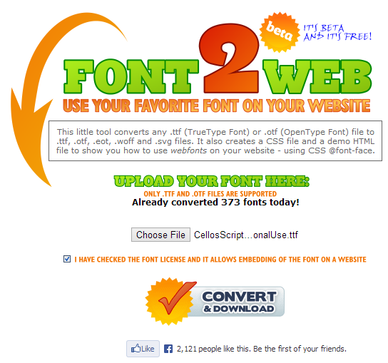 Font2Web