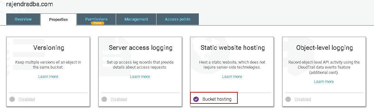 Bucket hosting