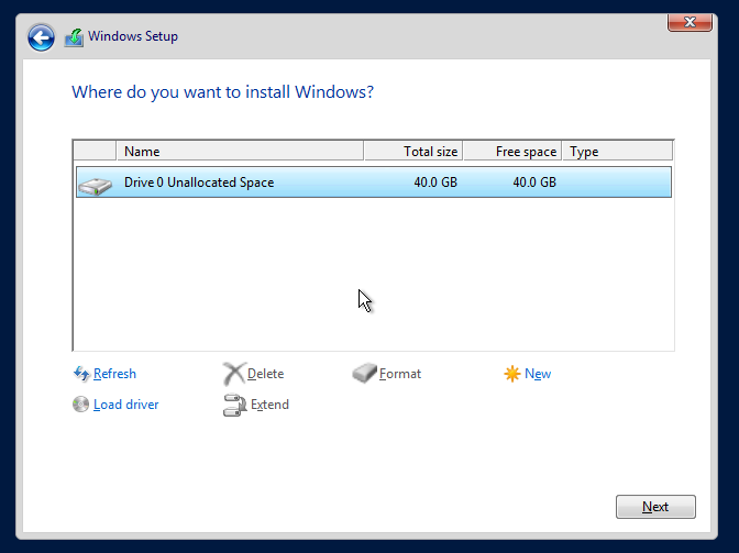 Windows 2016安装10