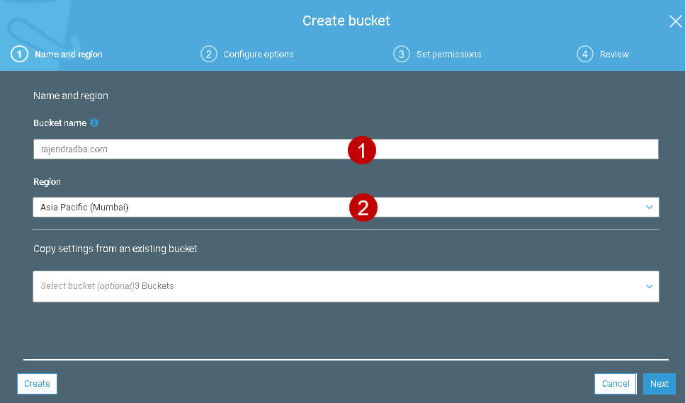 Create Bucket
