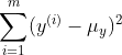 \sum_{i=1}^{m}(y^{(i)}-\mu_y)^2