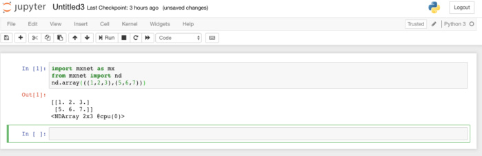 mxnet笔记本测试