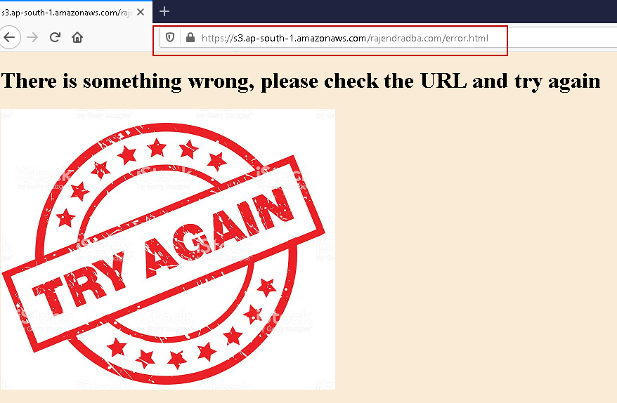 Error page