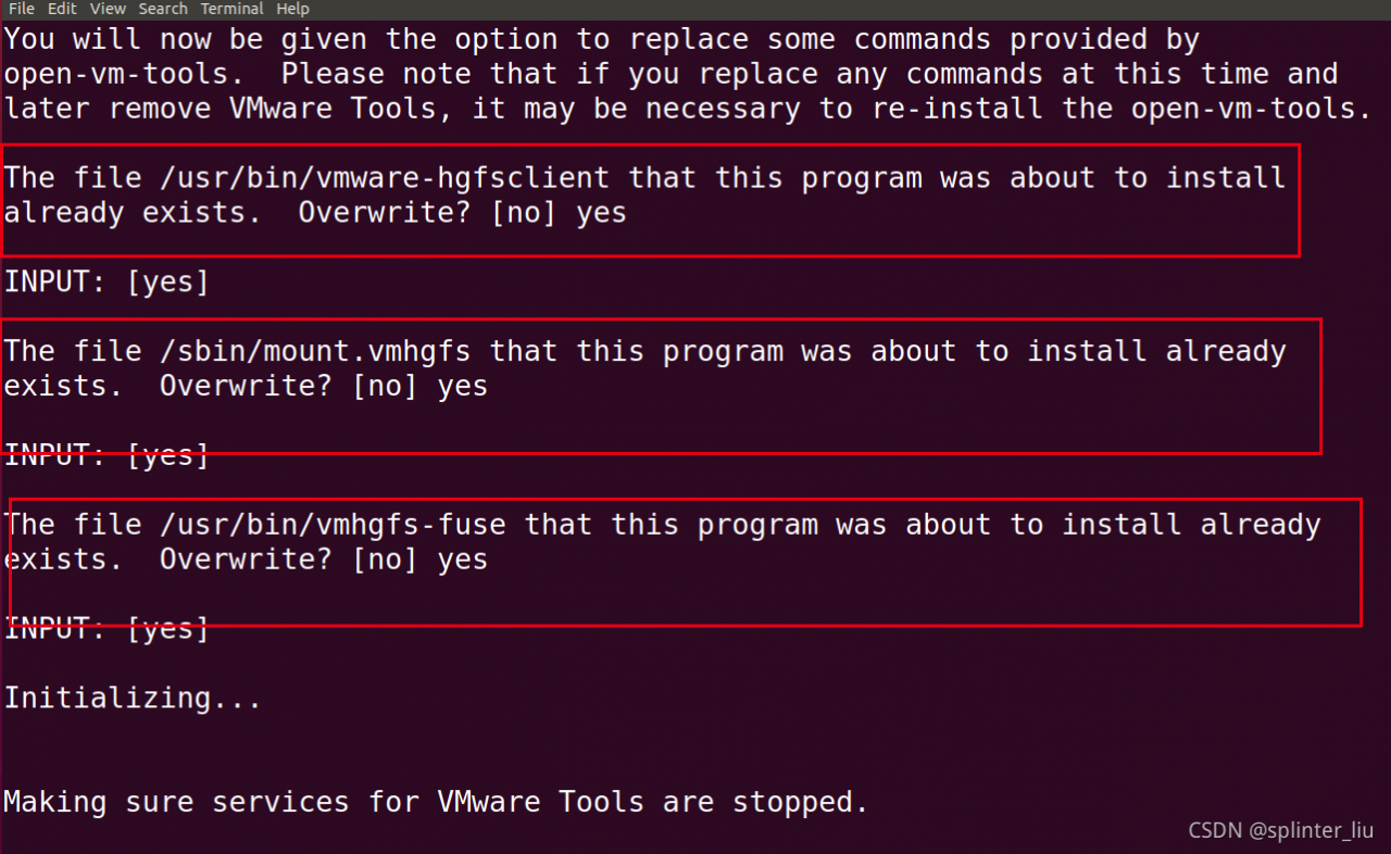 手动修改为yes的步骤