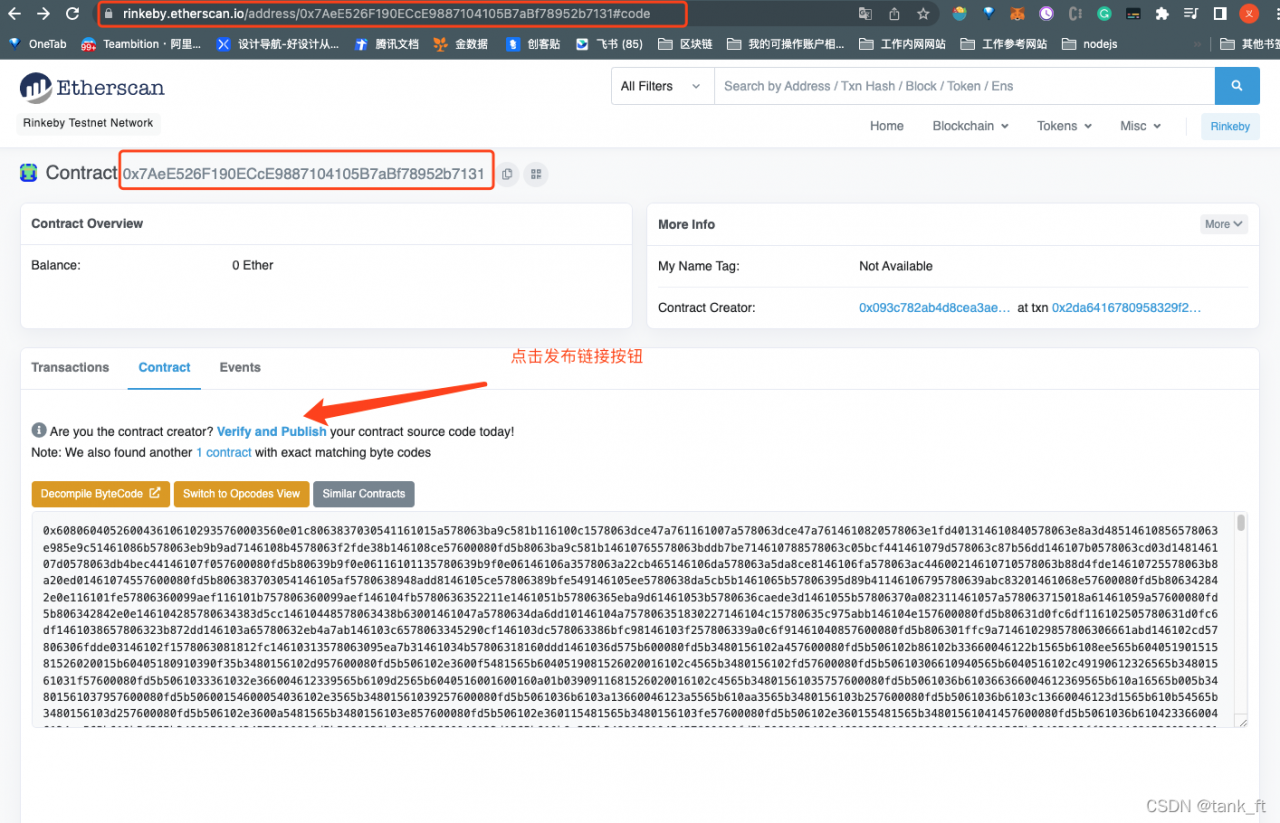 Etherscan verify and publish 