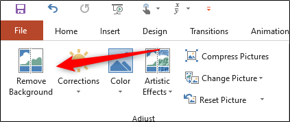 Remove Background option in adjust group